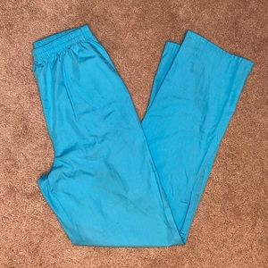 Cherokee turquoise/brown scrub pants